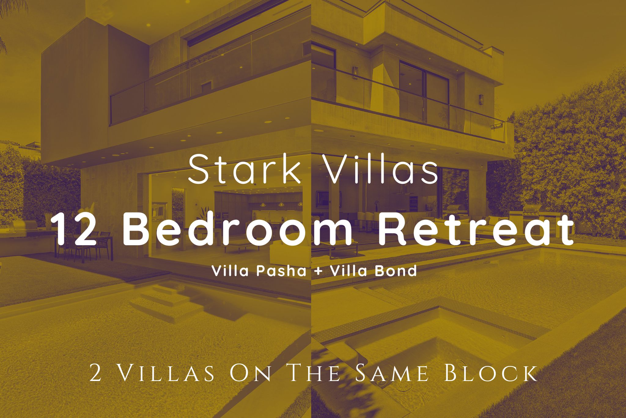 Resort-Style 12-BR Retreat: Two Villas on the Same Block